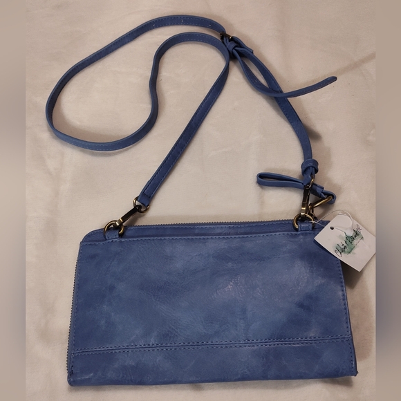 NWT! Chilcote & Richards - Elegant Blue Crossbody & Card Wallet Set - Picture 1 of 14